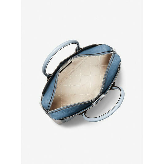 Michael Kors Satchel handtas – lichtblauw & wit – luxe leren dames tas