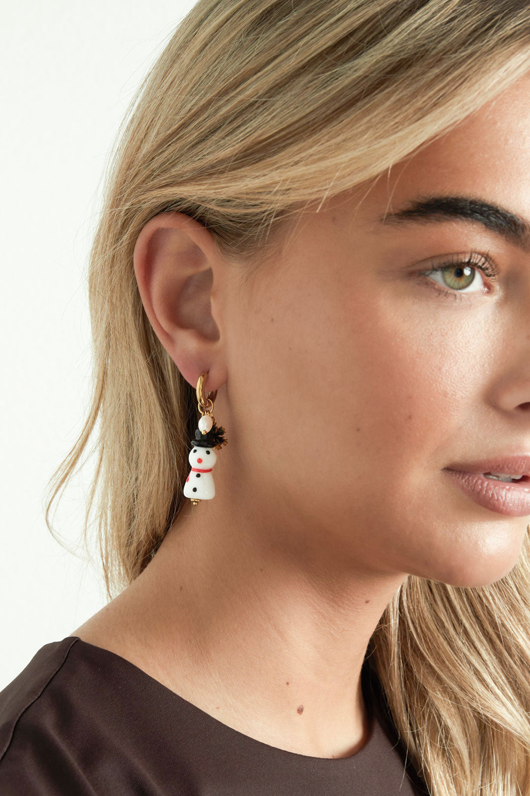 Oorbellen van roestvrij staal, cartoon, casual, kerst, eenvoudige serie, damessieraden