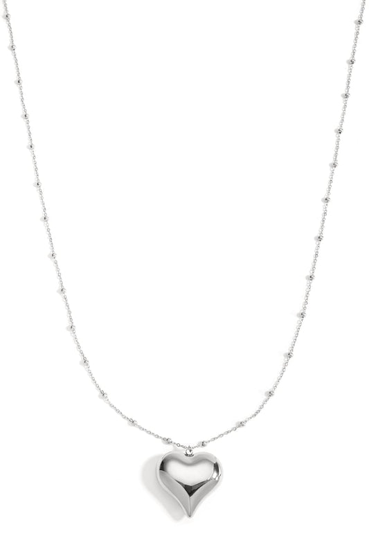 Roestvrijstalen lange kettingen met hart, casual, dagelijks, eenvoudig, serie, damessieraden