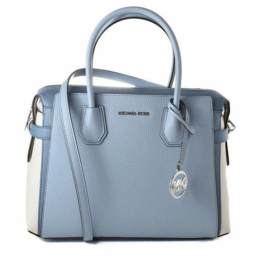 Michael Kors Satchel handtas – lichtblauw & wit – luxe leren dames tas