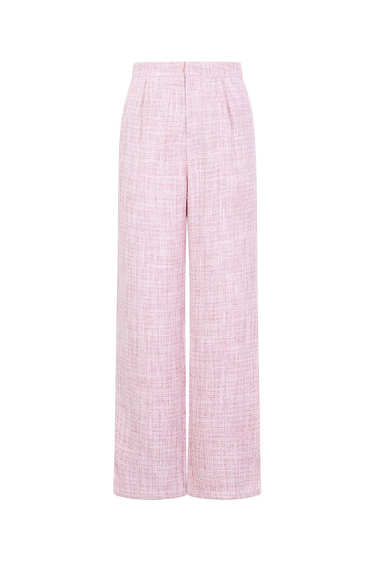 Polyestervezel (polyester) Rechte broek Geruit Elegante herfst/winterkleding