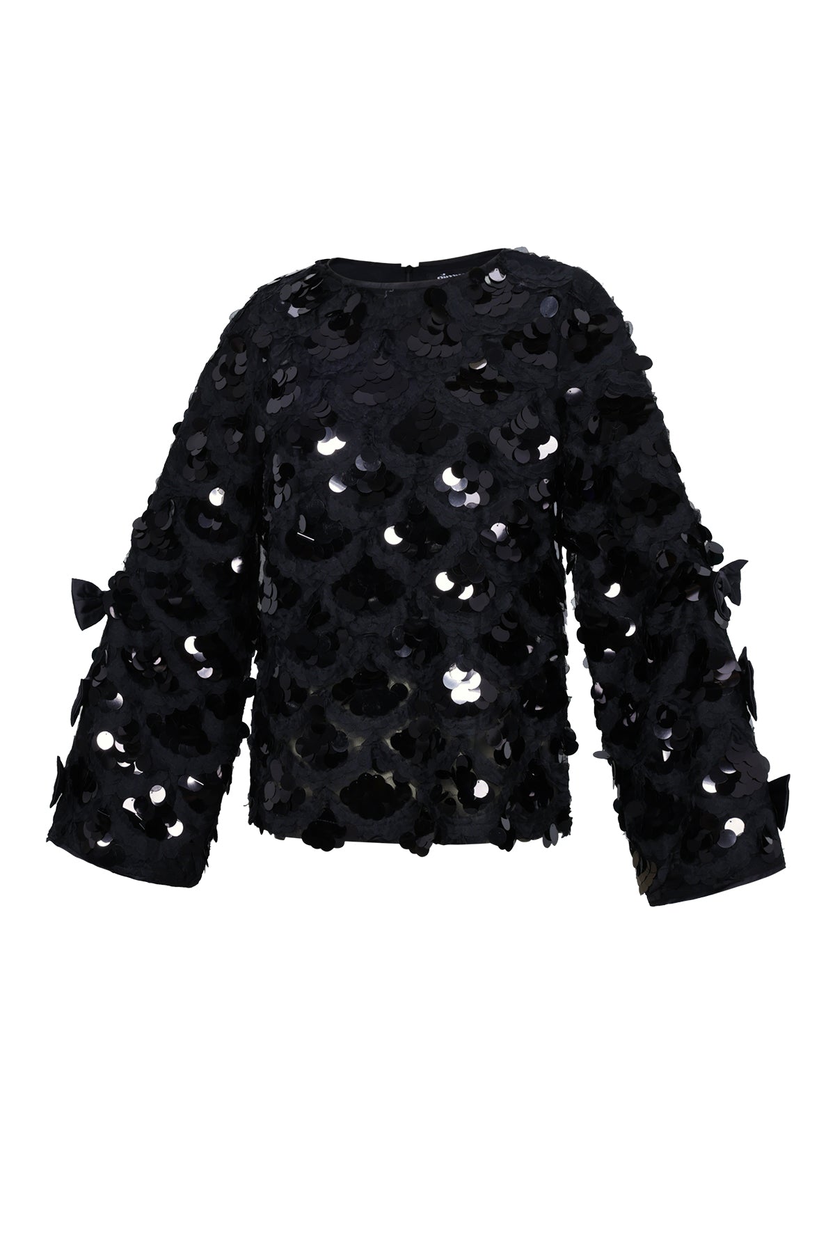 Polyestervezel (polyester) Tops met lange mouwen Pailletten Elegante herfst-/winterkleding