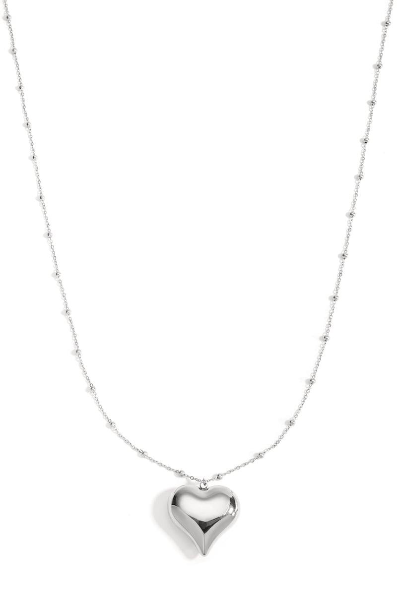 Roestvrijstalen lange kettingen met hart, casual, dagelijks, eenvoudig, serie, damessieraden