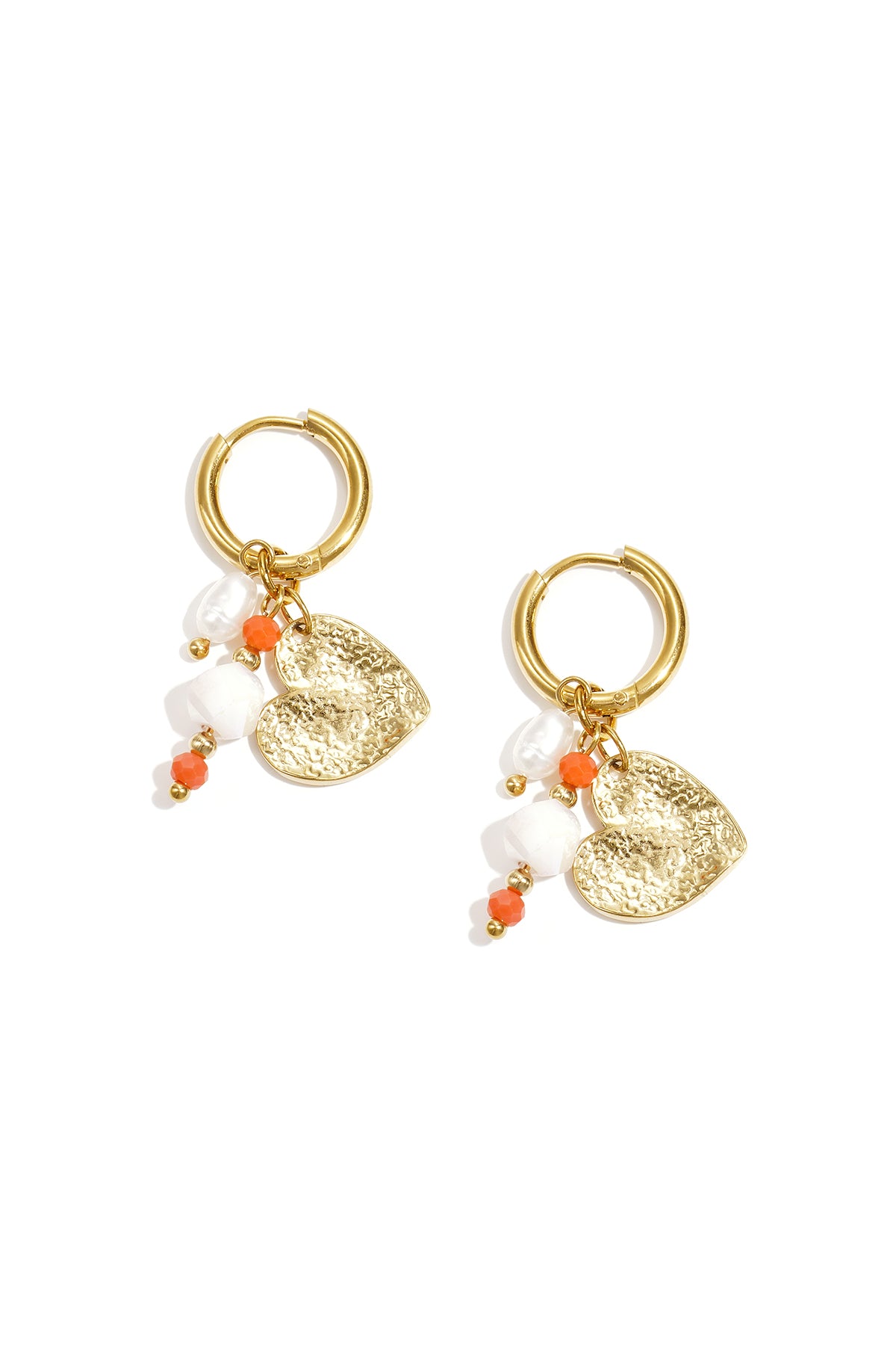 Roestvrijstalen oorbellen met hartvormige hanger, casual en eenvoudig, voor dagelijks gebruik, dames sieraden