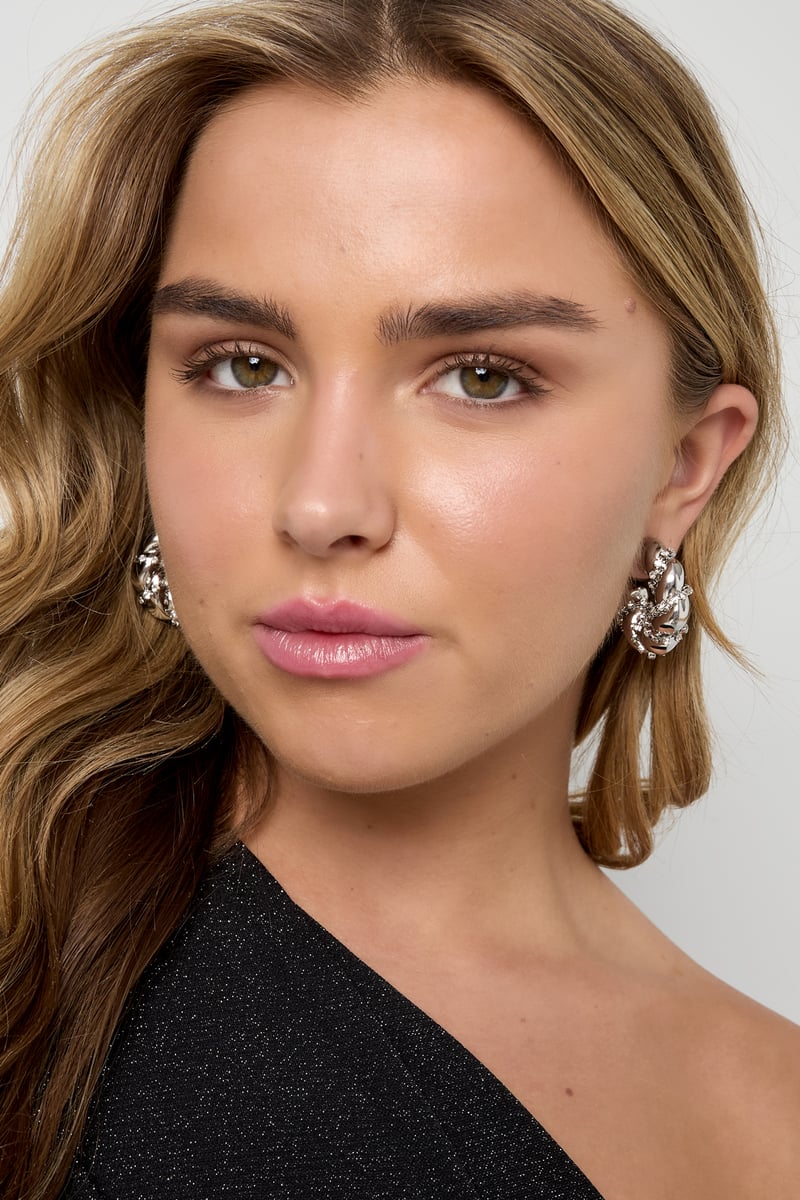 IJzeren hoepeloorbellen cirkel Elegante kerst Luxe serie Dames sieraden