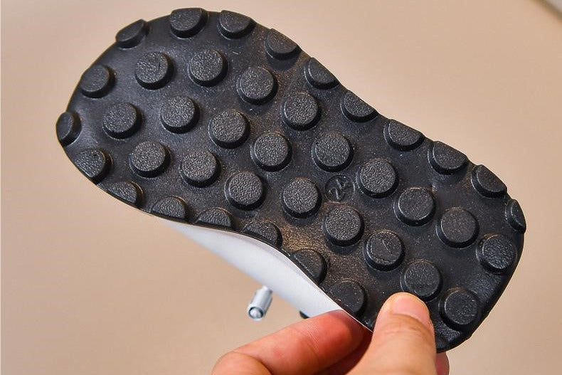 Sportieve leren kinderschoenen met antislip zool