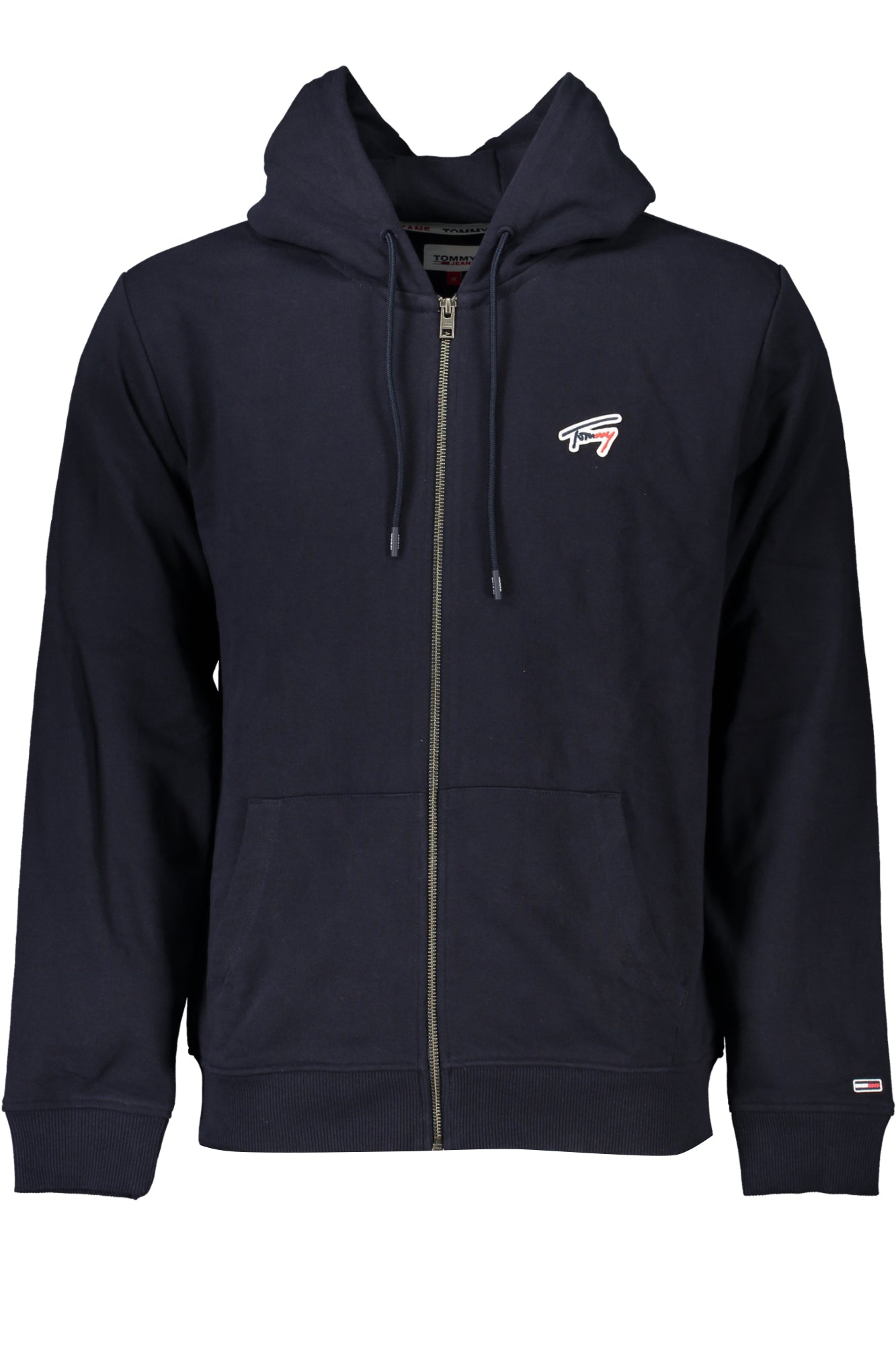 TOMMY HILFIGER sportieve zwarte heren hoodie met ritssluiting en capuchon