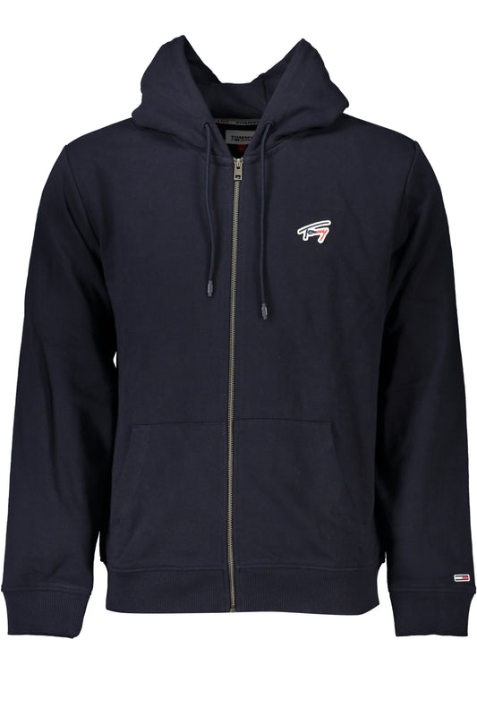 TOMMY HILFIGER sportieve zwarte heren hoodie met ritssluiting en capuchon